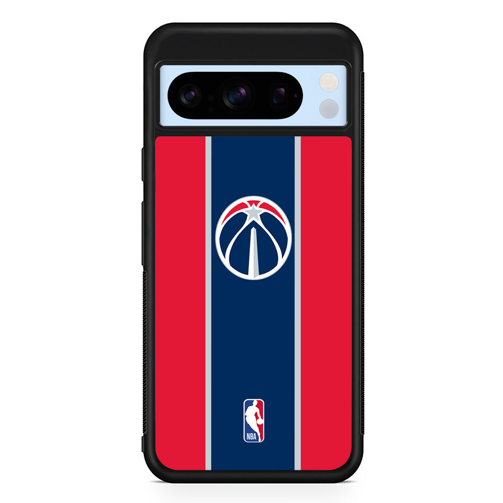 NBA Washington Wizards Stripe Google Pixel 8 Pro Case | Slim Rubber Case for Google Pixel 8 Pro