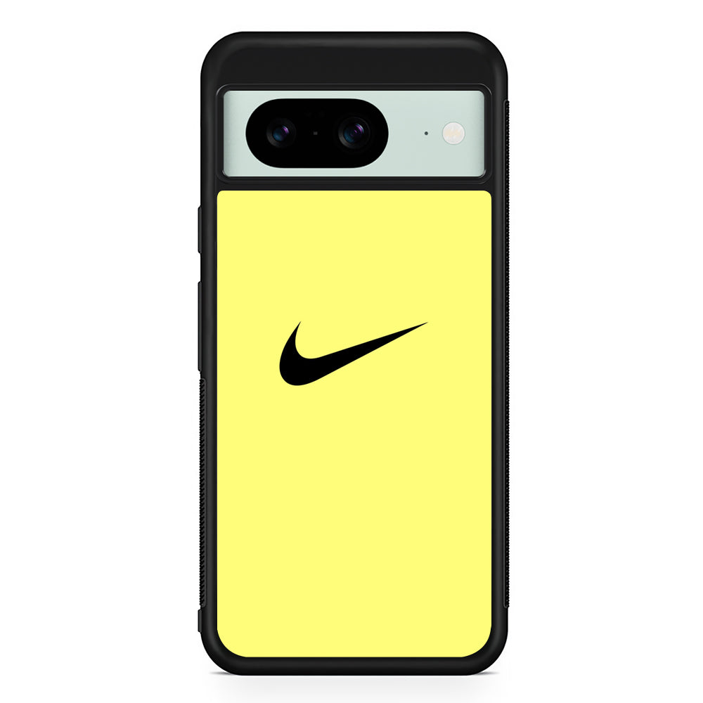Nike Simple Cream Google Pixel 8 Case | Slim Rubber Case for Google Pixel 8