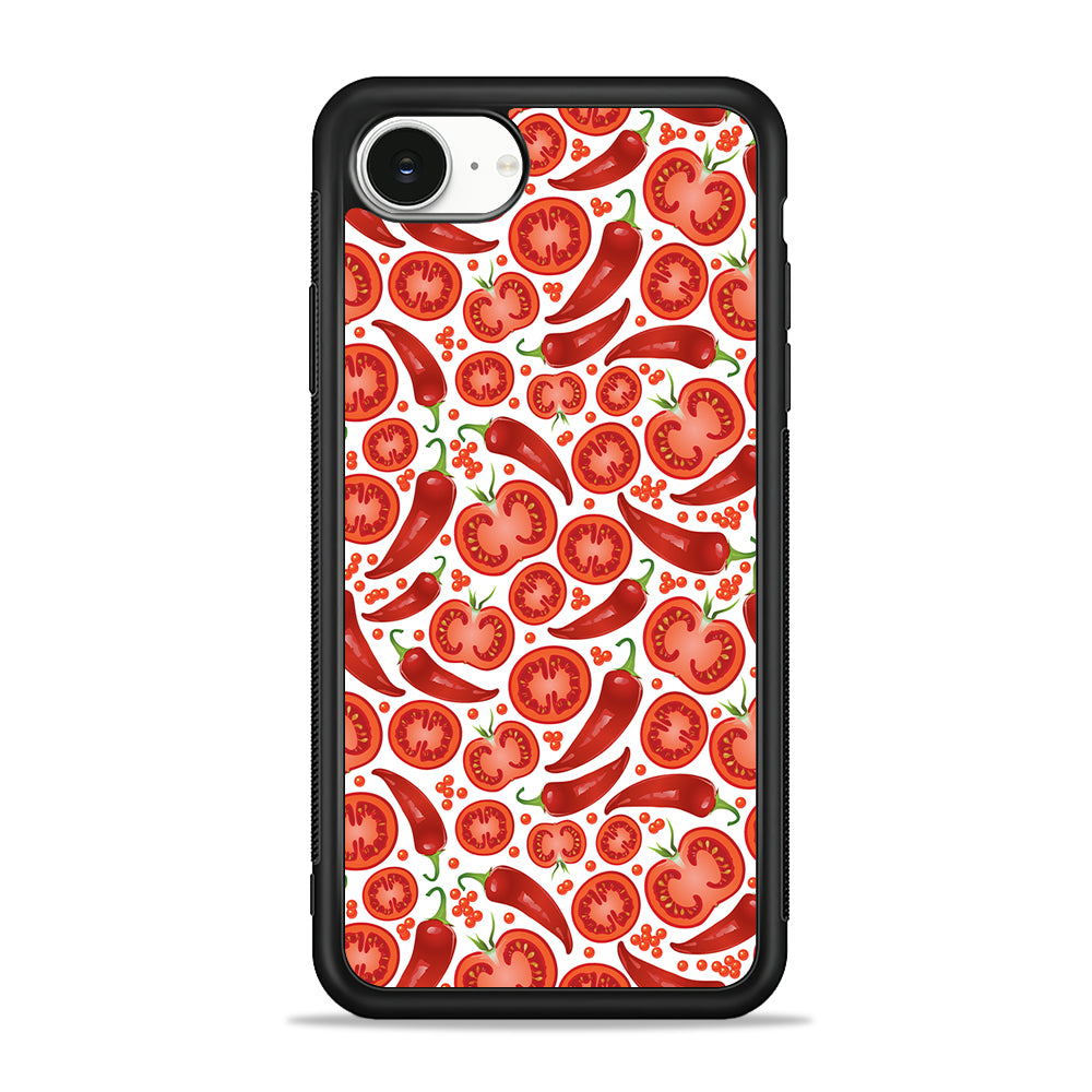 Tomatoes and Chili Peppers iPhone 16e Case | Protective Phone Cover