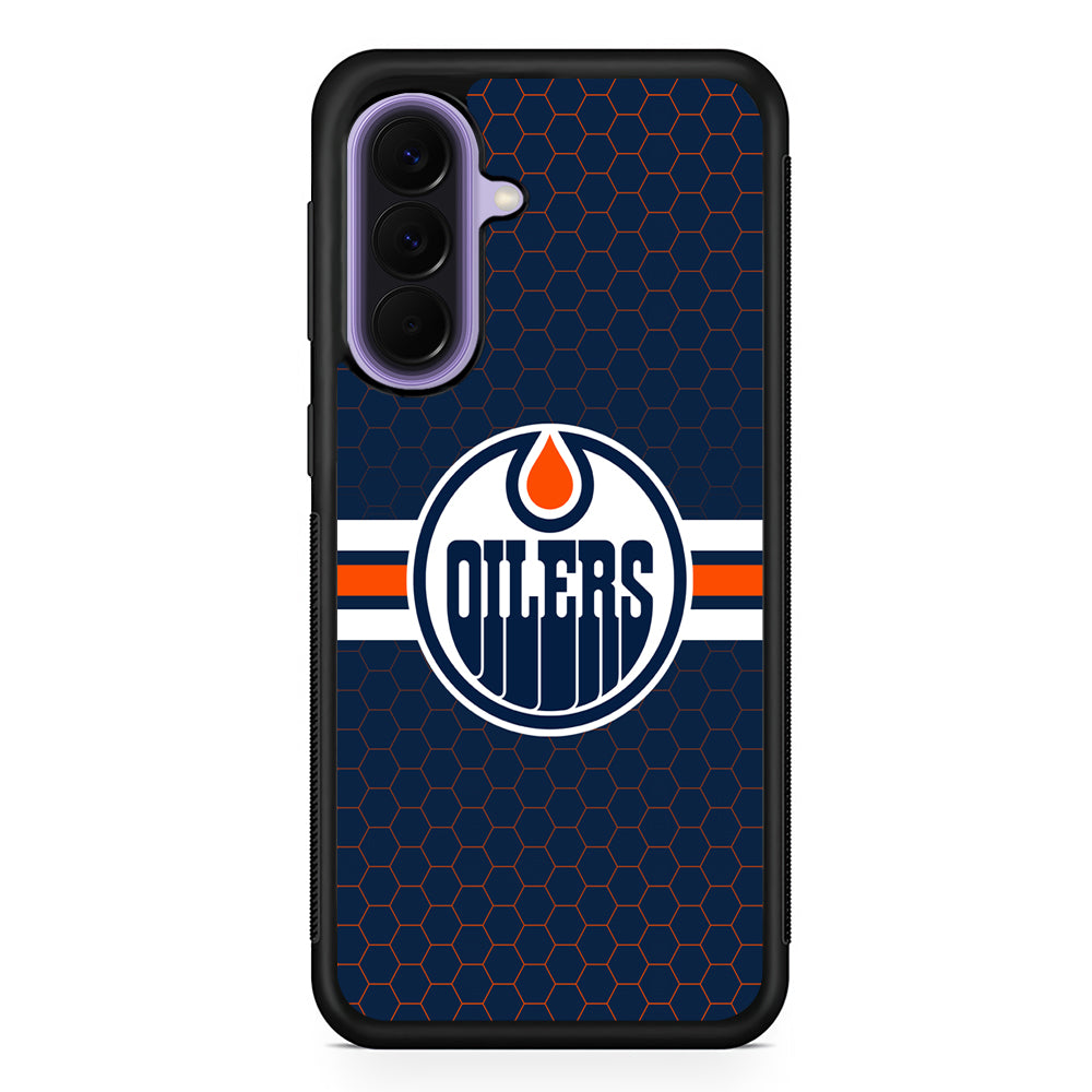 NHL Edmonton Oilers Logo Samsung Galaxy A57 Case | Slim Samsung Galaxy A57 Rubber Case