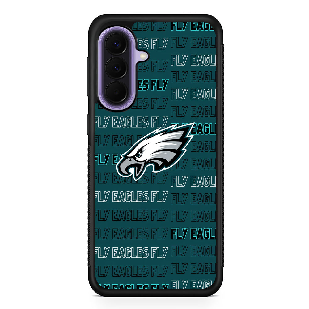 NFL Philadelphia Eagles Fly Samsung Galaxy A57 Case | Slim Samsung Galaxy A57 Rubber Case
