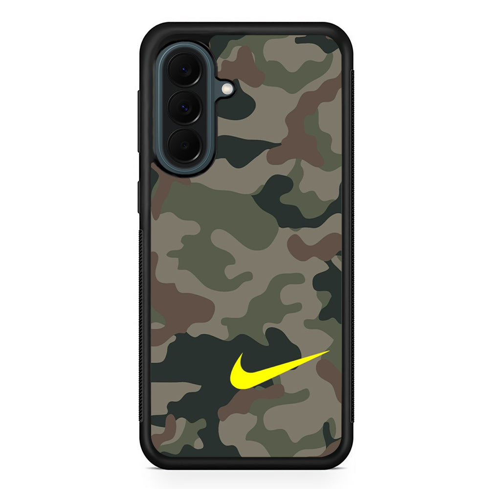 Nike Camo Yellow Alert Samsung Galaxy A37 Case | Samsung Galaxy A37 Rubber Phone Case