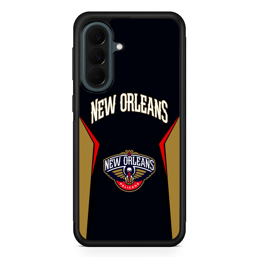 NBA New Orleans Pelicans Jersey Samsung Galaxy A37 Case | Samsung Galaxy A37 Rubber Phone Case
