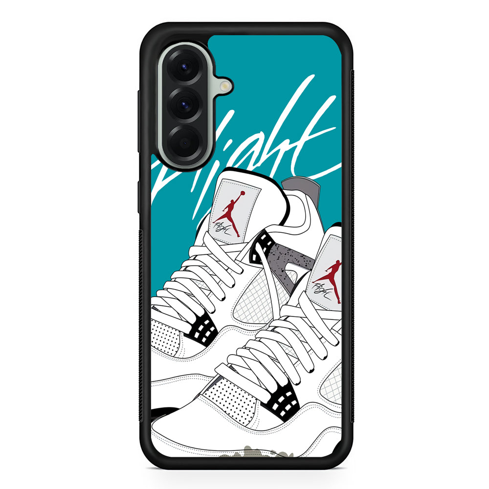 Air Jordan The White Shoes Samsung Galaxy A56 Case | Samsung Galaxy A56 Rubber Protective Case