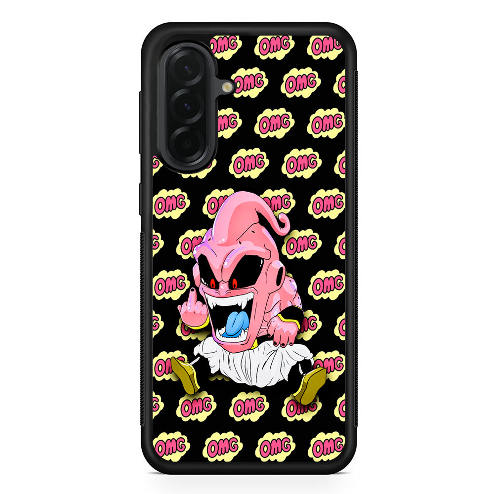 Kid Buu OMG Word Patern Samsung Galaxy A36 Case | Protective Rubber Cover