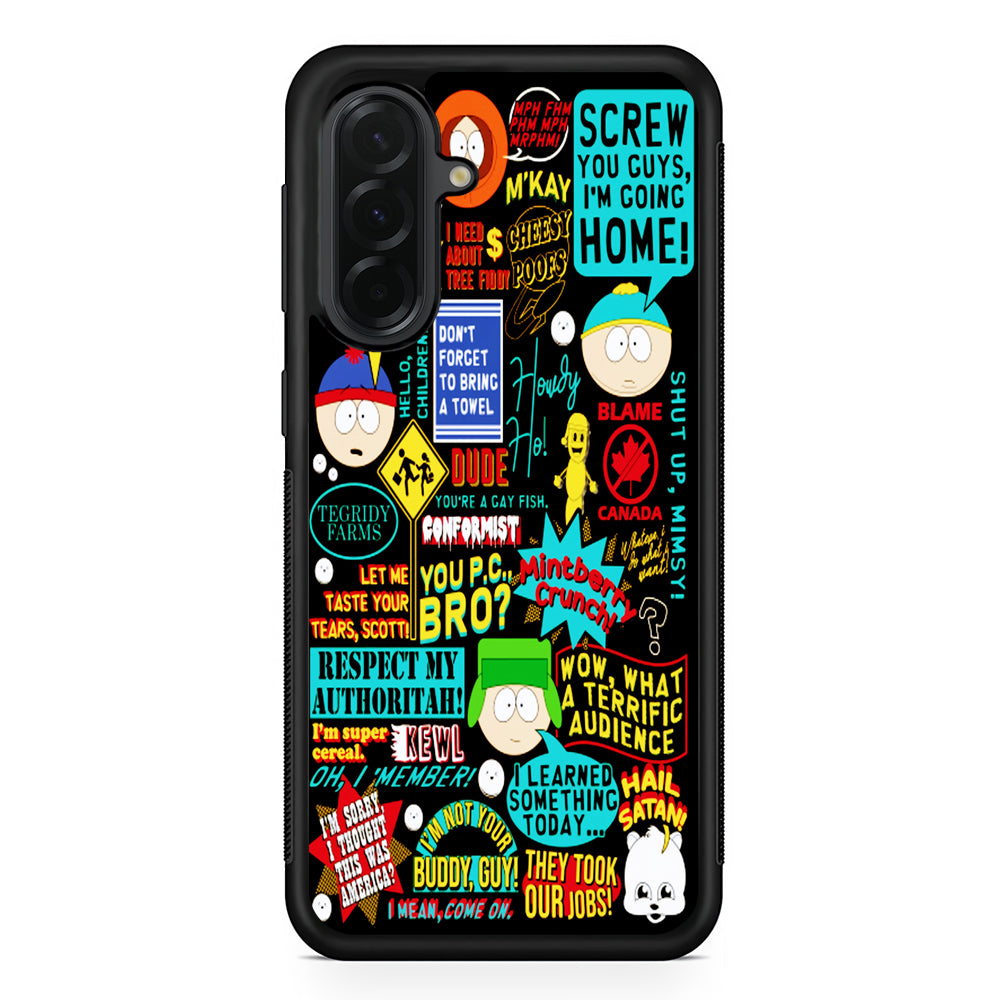South Park Quotes Samsung Galaxy A36 Case | Protective Rubber Cover