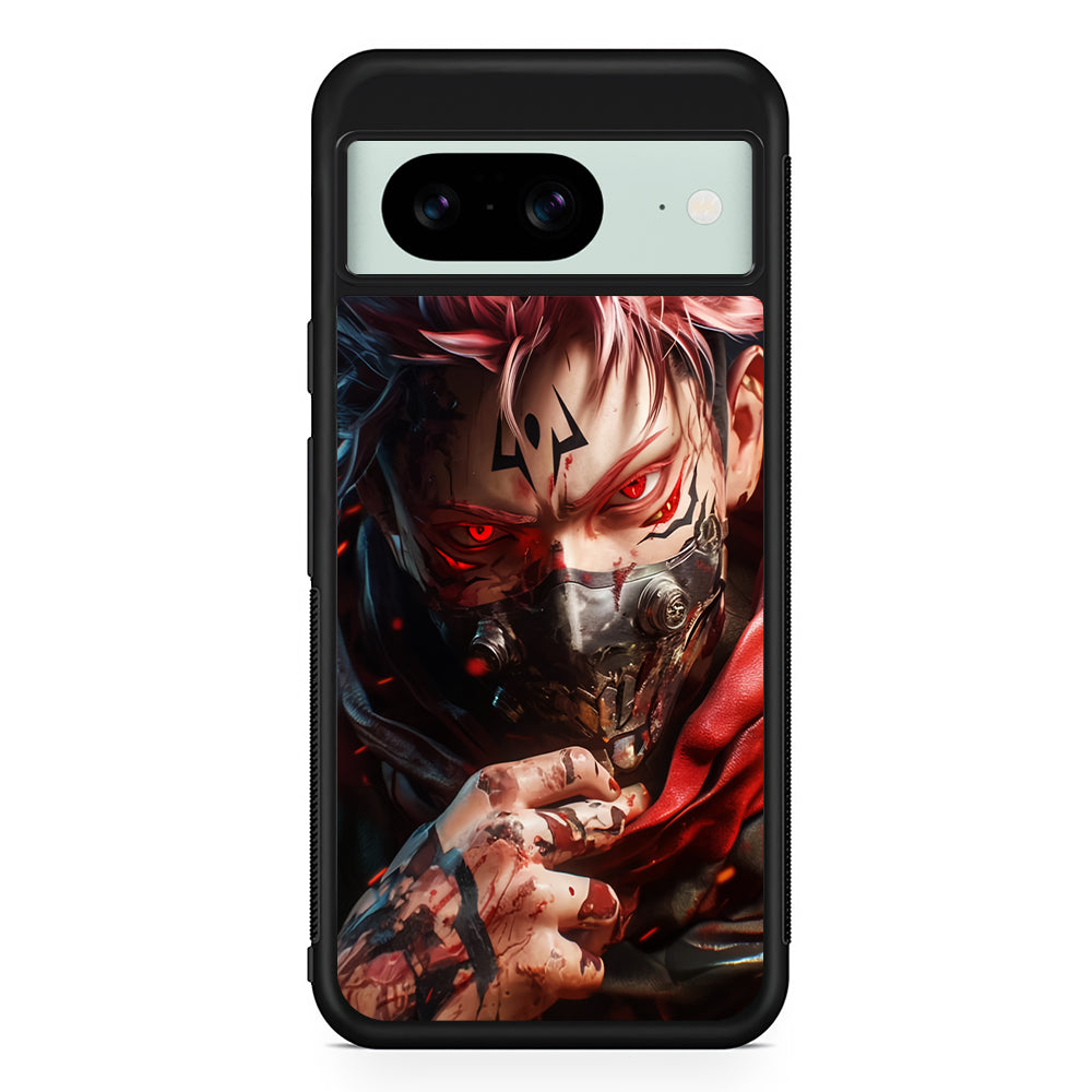 Jujutsu Kaisen Ryomen Sukuna Mask Google Pixel 8 Case | Durable Protective Cover for Google Pixel 8