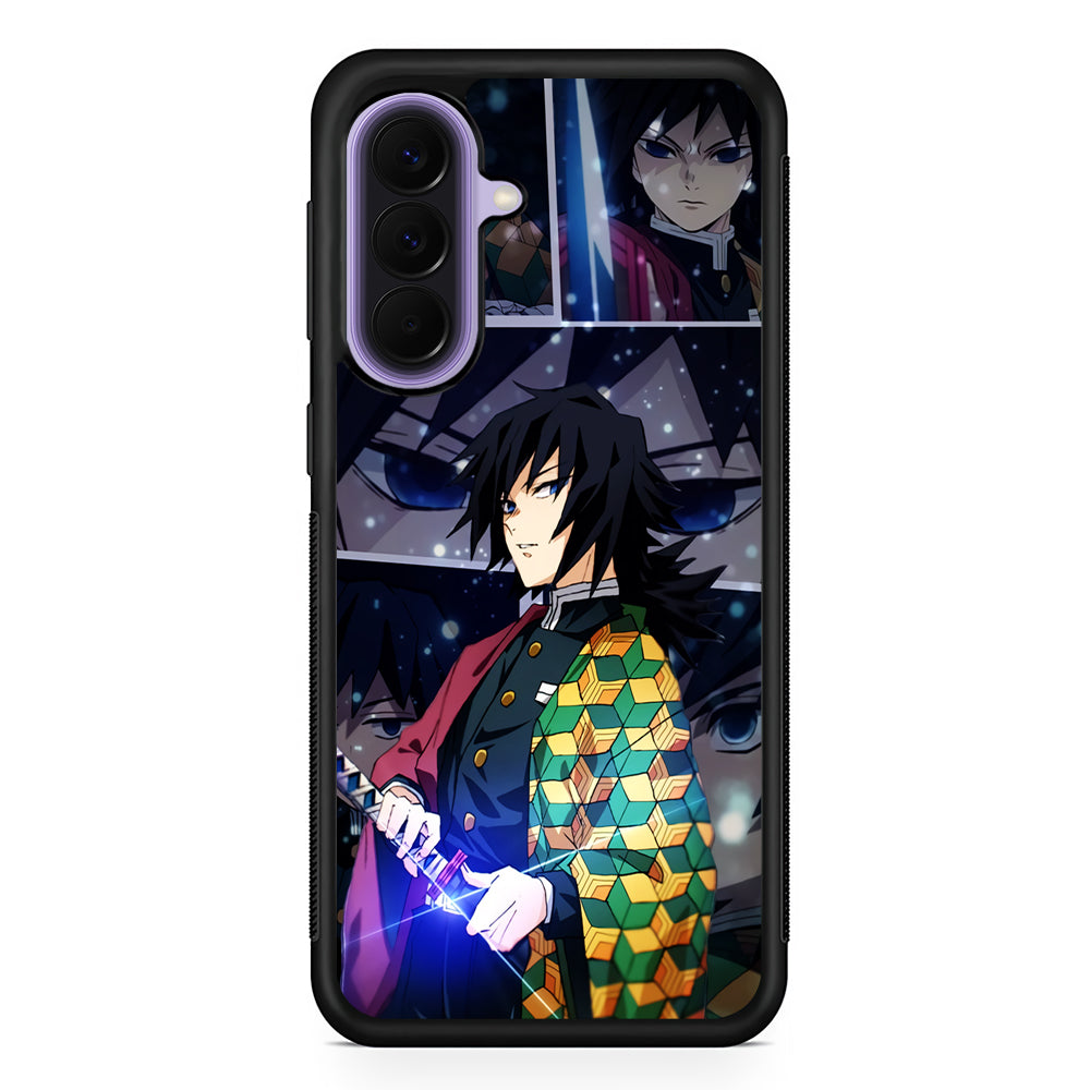Kimetsu No Yaiba Giyuu In Frame Samsung Galaxy A57 Case | Slim Samsung Galaxy A57 Rubber Case