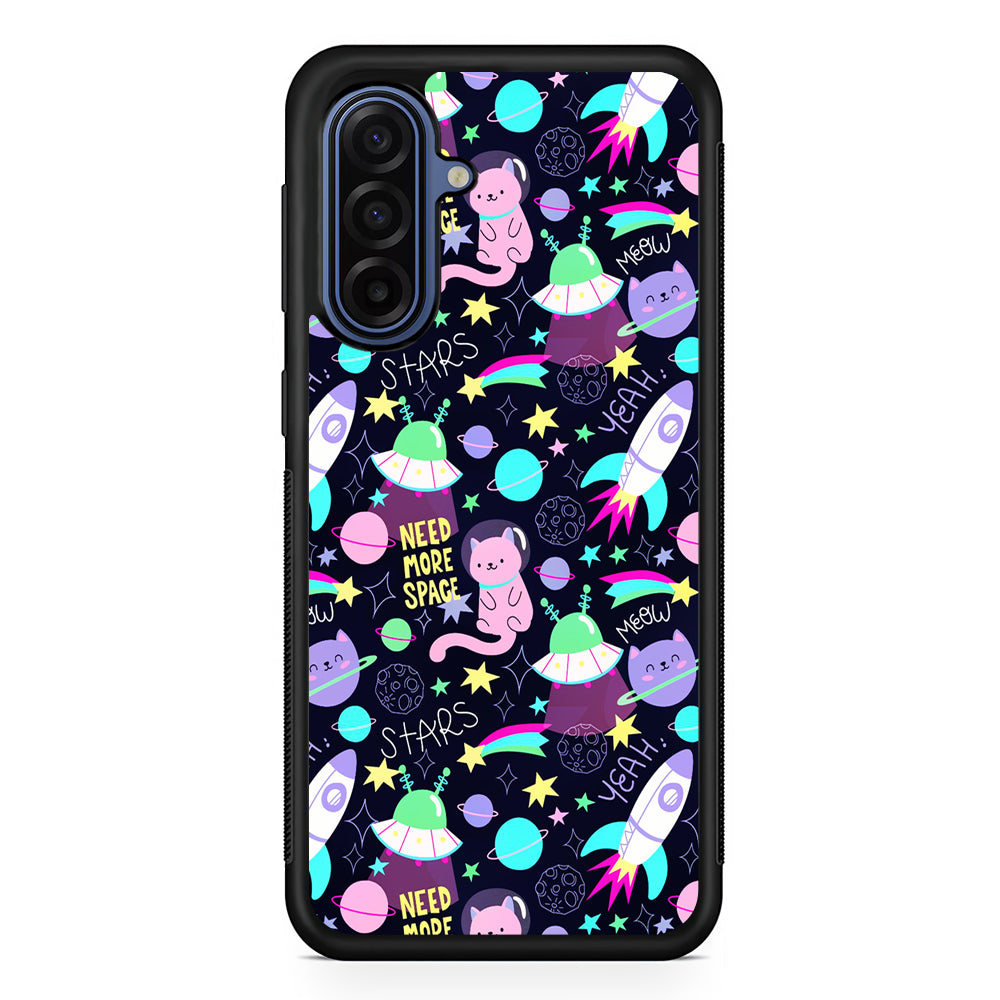 Astronauts Rockets Cat Samsung Galaxy A17 Case | Slim Protective Phone Cover