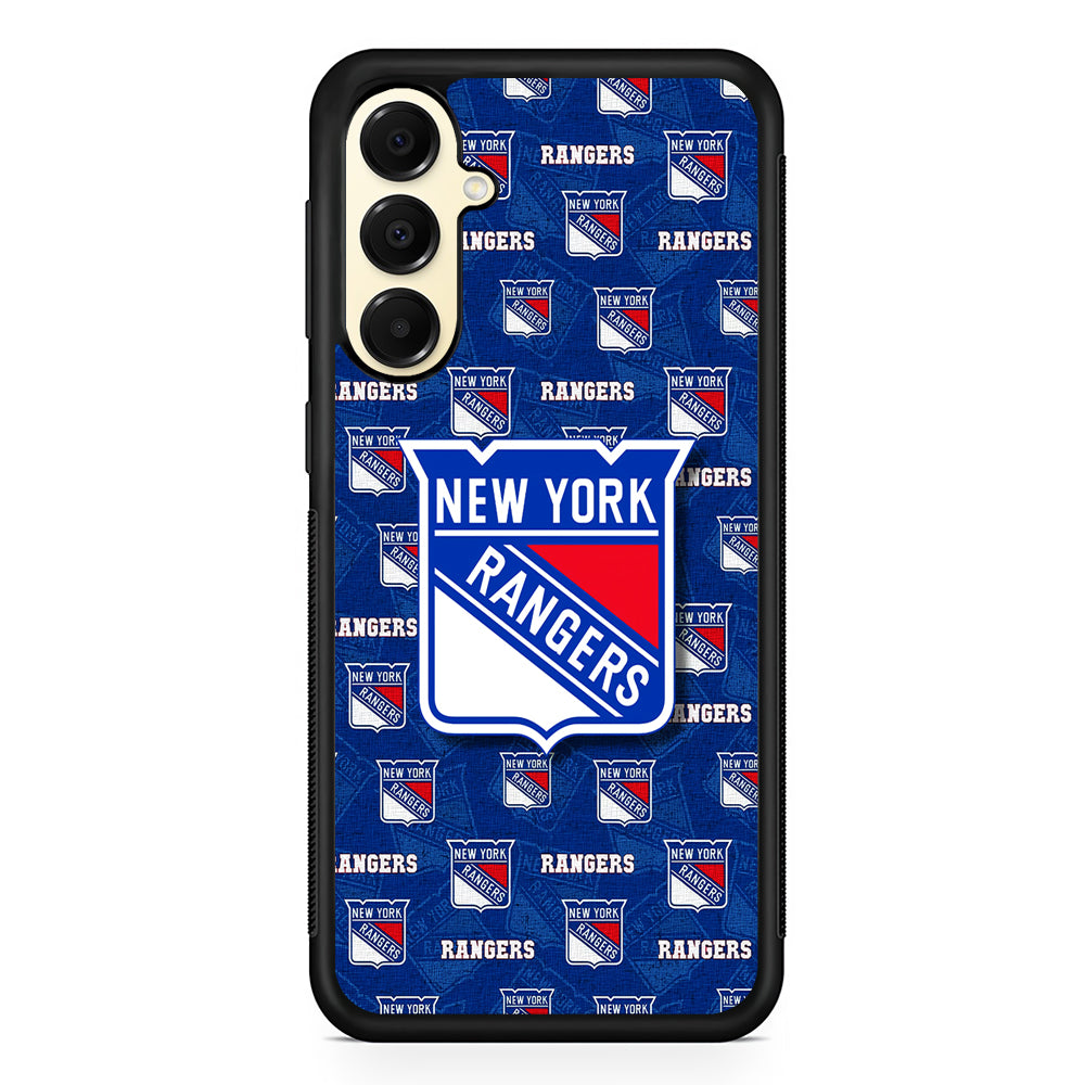 NHL New York Rangers Pattern Samsung Galaxy A16 Case | Slim Rubber Samsung Galaxy A16 Case