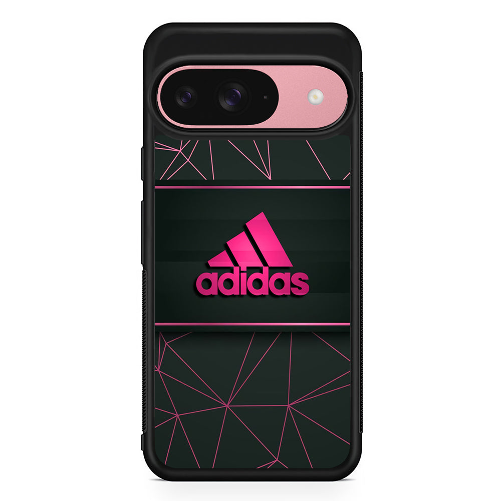 Adidas Pink Web Google Pixel 9 Case | Google Pixel 9 Protective Rubber Case