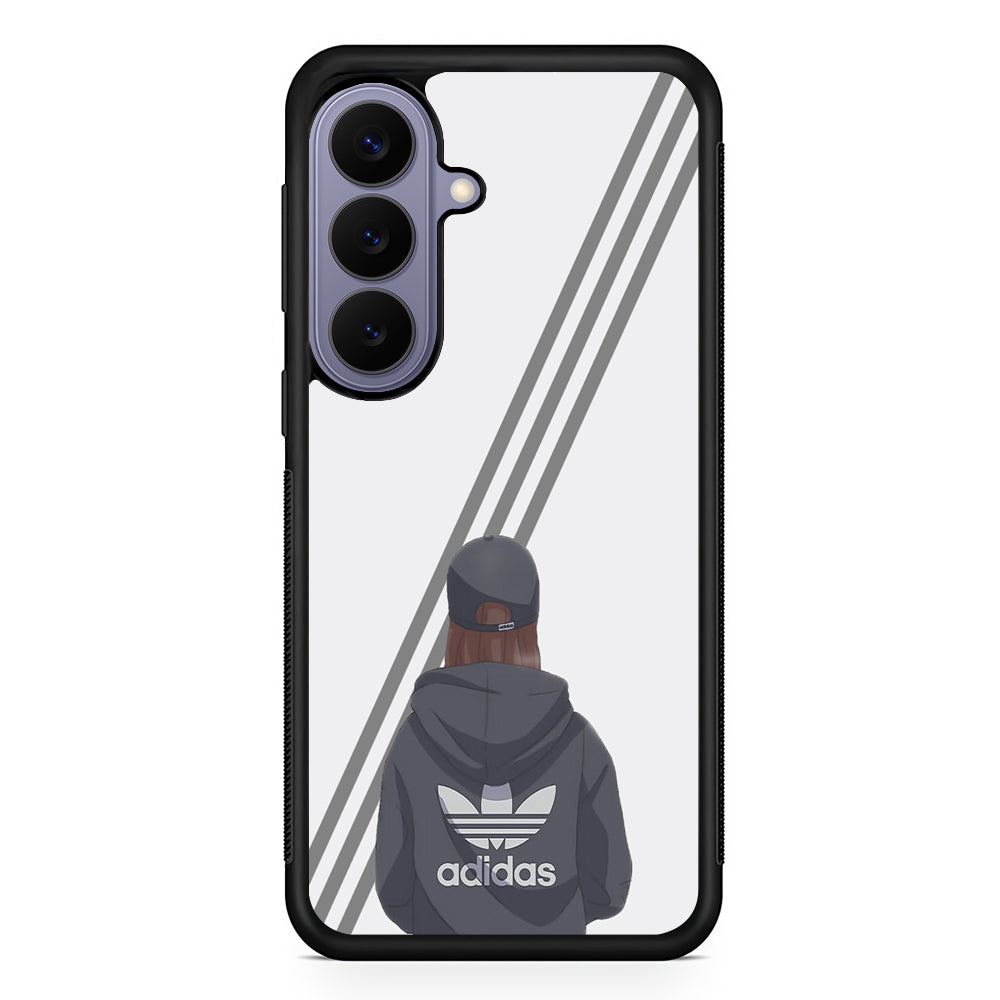 Adidas Girl Hype Stripe Samsung Galaxy S26 Case | Slim Protective Rubber Case for Samsung S26