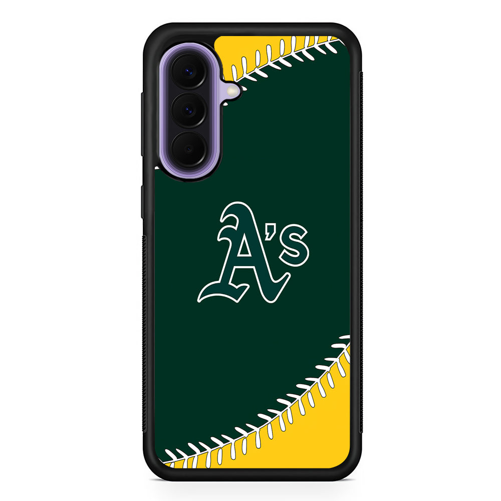 MLB Oakland Athletics Team Samsung Galaxy A57 Case | Slim Samsung Galaxy A57 Rubber Case