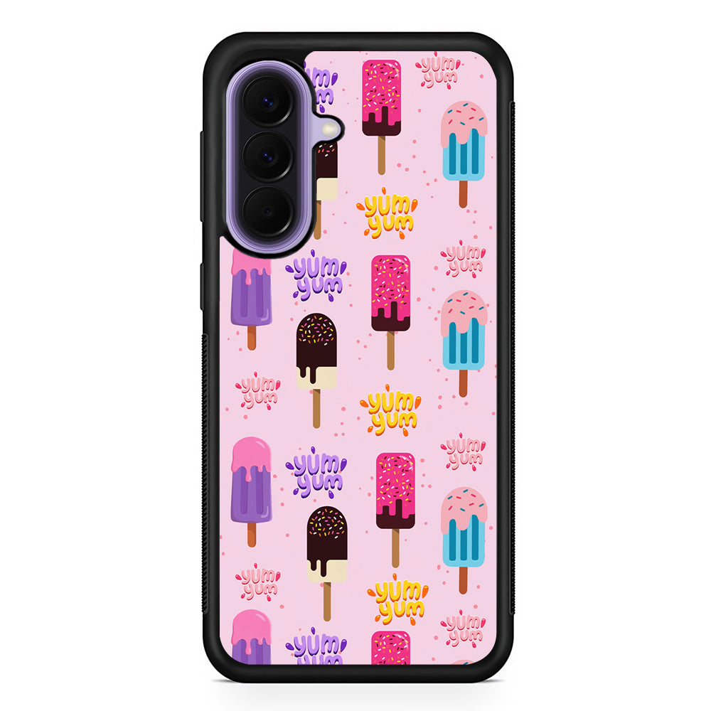 Pink Colourful Cute Ice Cream Samsung Galaxy A57 Case | Slim Samsung Galaxy A57 Rubber Case