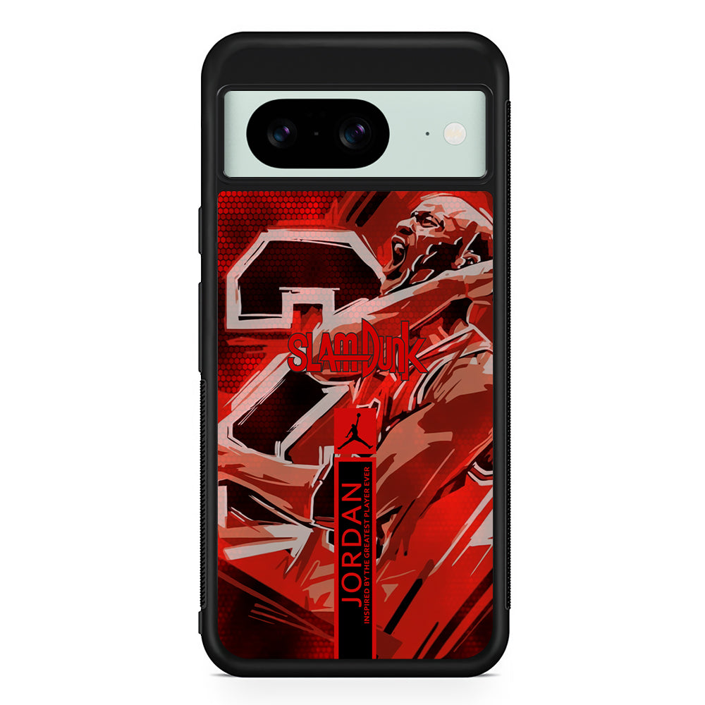Air Jordan Scream on Fighting Google Pixel 8 Case | Durable Protective Cover for Google Pixel 8