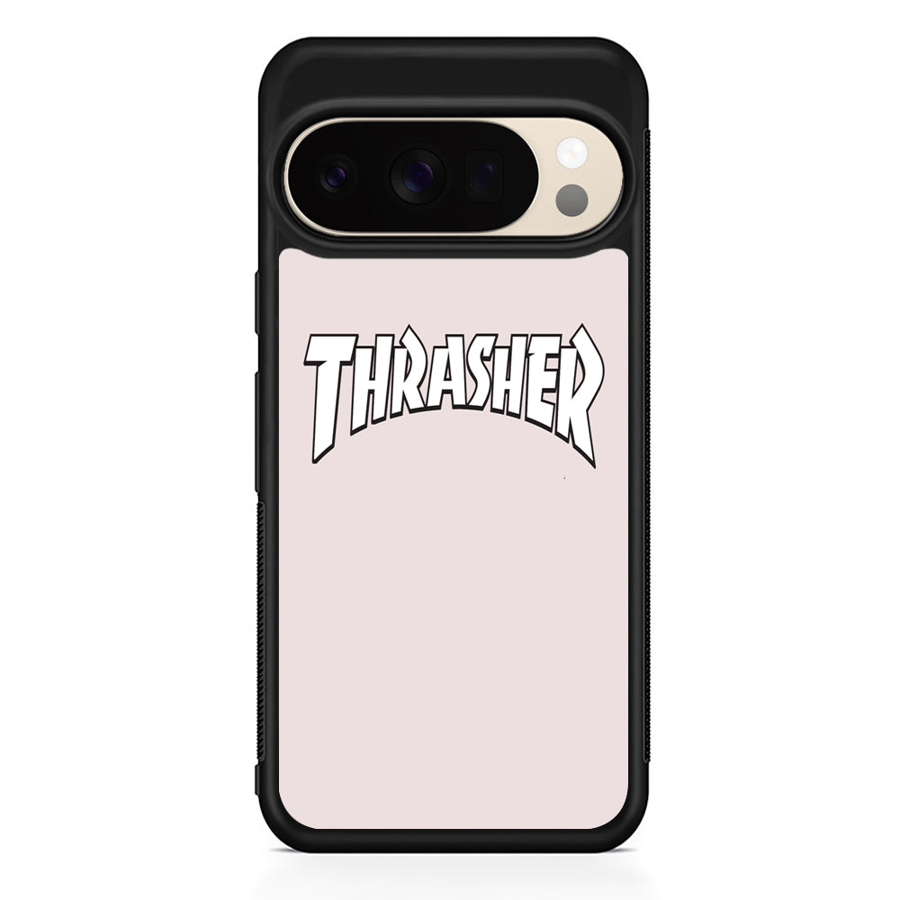 Thrasher Pearl White Logo Google Pixel 10 Pro XL Case | Durable Google Pixel 10 Pro XL Cover