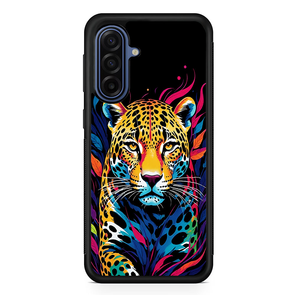 A Colorful Leopard on The Hunt Samsung Galaxy A17 Case | Slim Protective Phone Cover