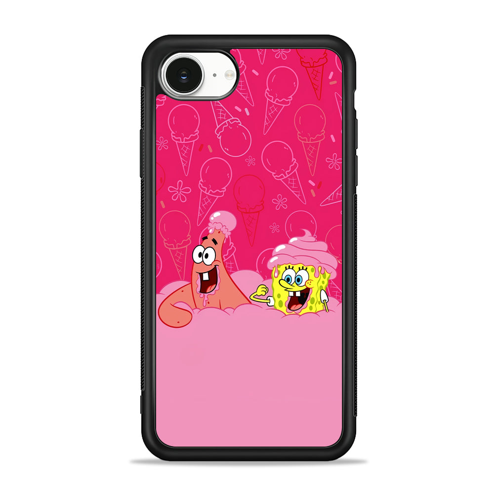 Spongebob and Patrick Eating Ice Cream iPhone 16e Case | Protective Phone Cover