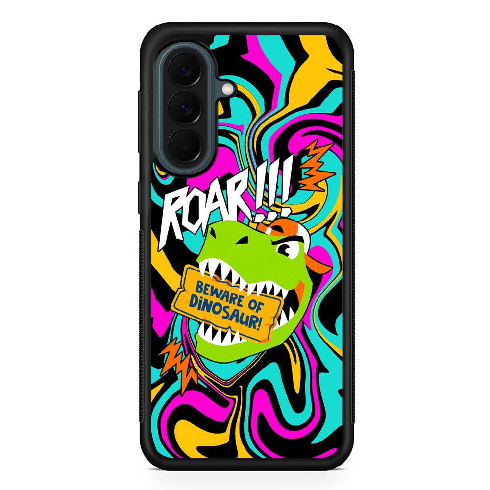 Beware from Dinosaur Roar Samsung Galaxy A37 Case | Samsung Galaxy A37 Rubber Phone Case