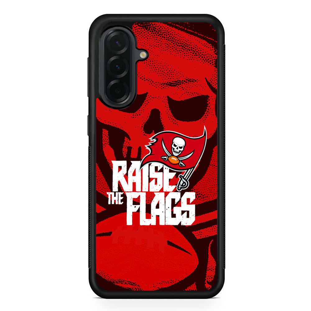 NFL Tampa Bay Buccaneers Flags Samsung Galaxy A36 Case | Protective Rubber Cover