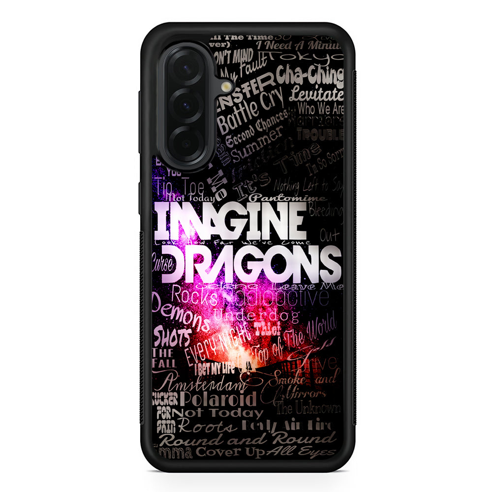 Imagine Dragons Lettering Art Samsung Galaxy A36 Case | Protective Rubber Cover
