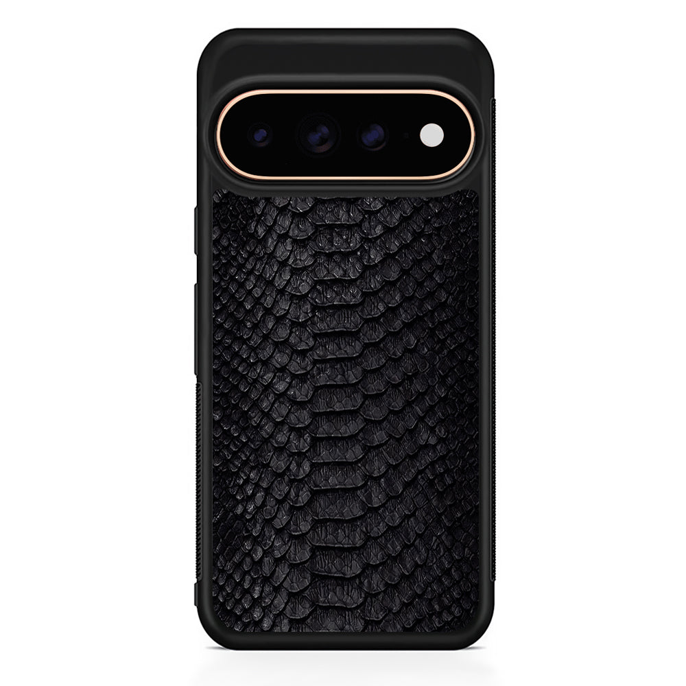 Black Snake Skin Pattern Google Pixel 11 Pro Case - Stylish Protective Phone Case