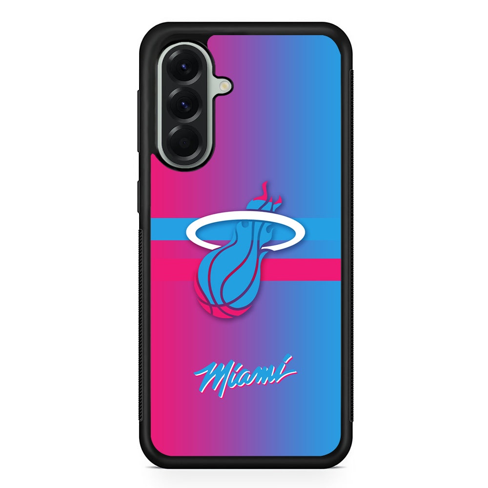 NBA Miami Heat Spectrum Samsung Galaxy A56 Case | Samsung Galaxy A56 Protective Rubber Case