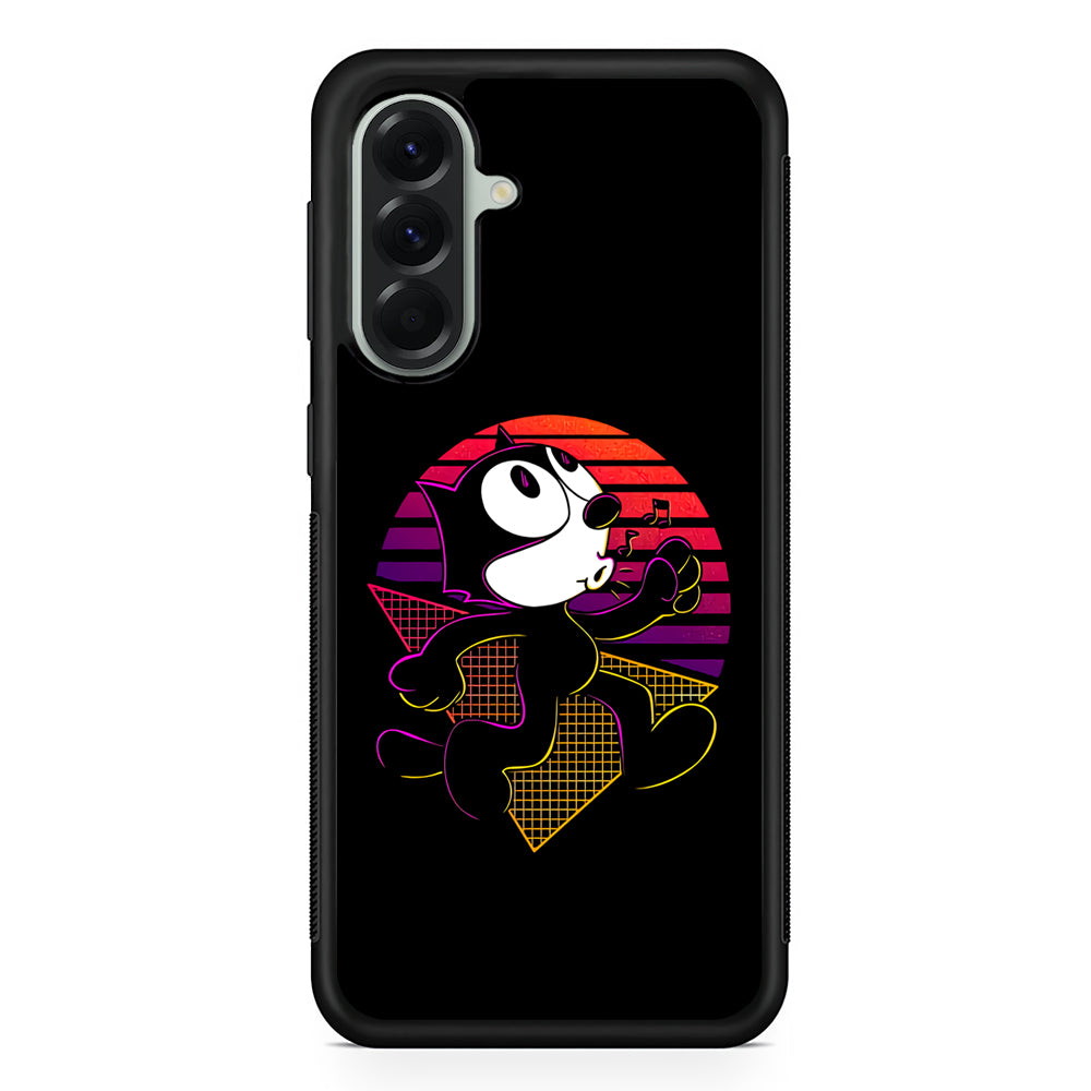 Felix The Cat Whistling Samsung Galaxy A56 Case | Samsung Galaxy A56 Protective Rubber Case