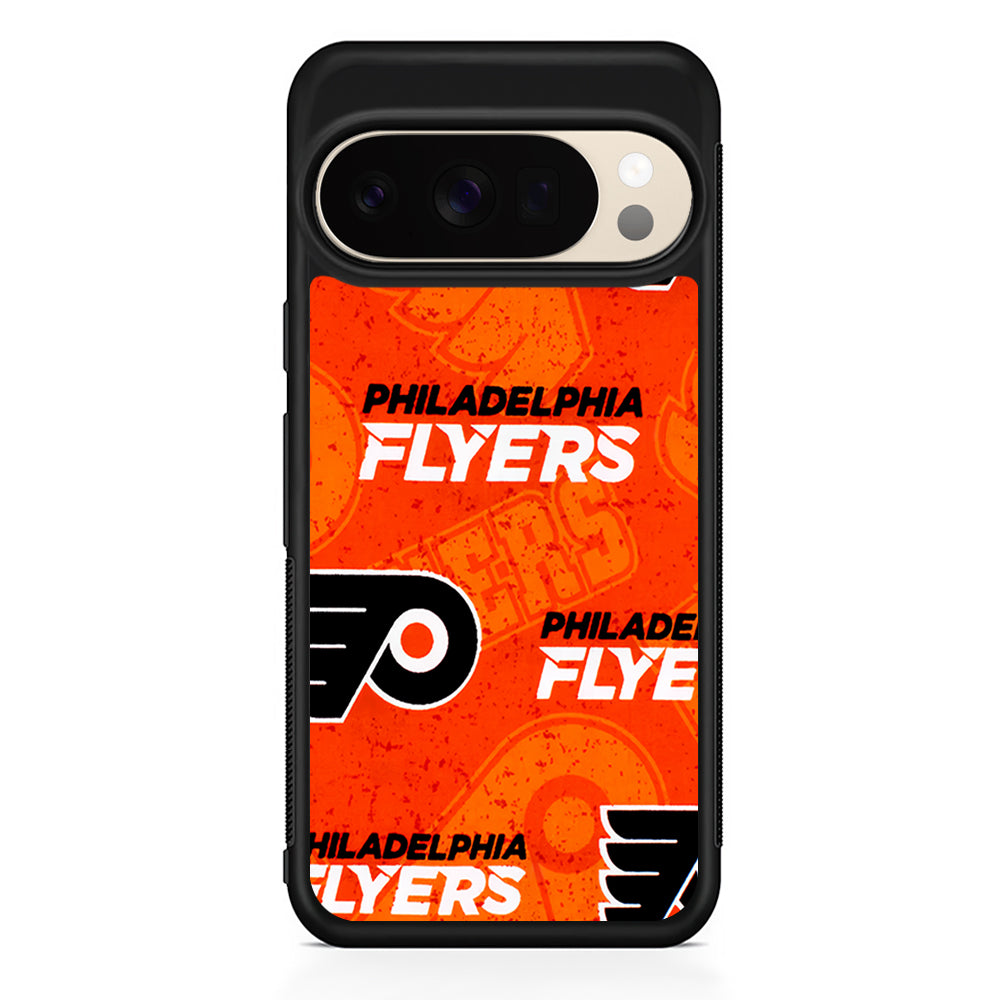 NHL Philadelphia Flyers Pattern Google Pixel 10 Pro XL Case | Slim Google Pixel 10 Pro XL Protective Case