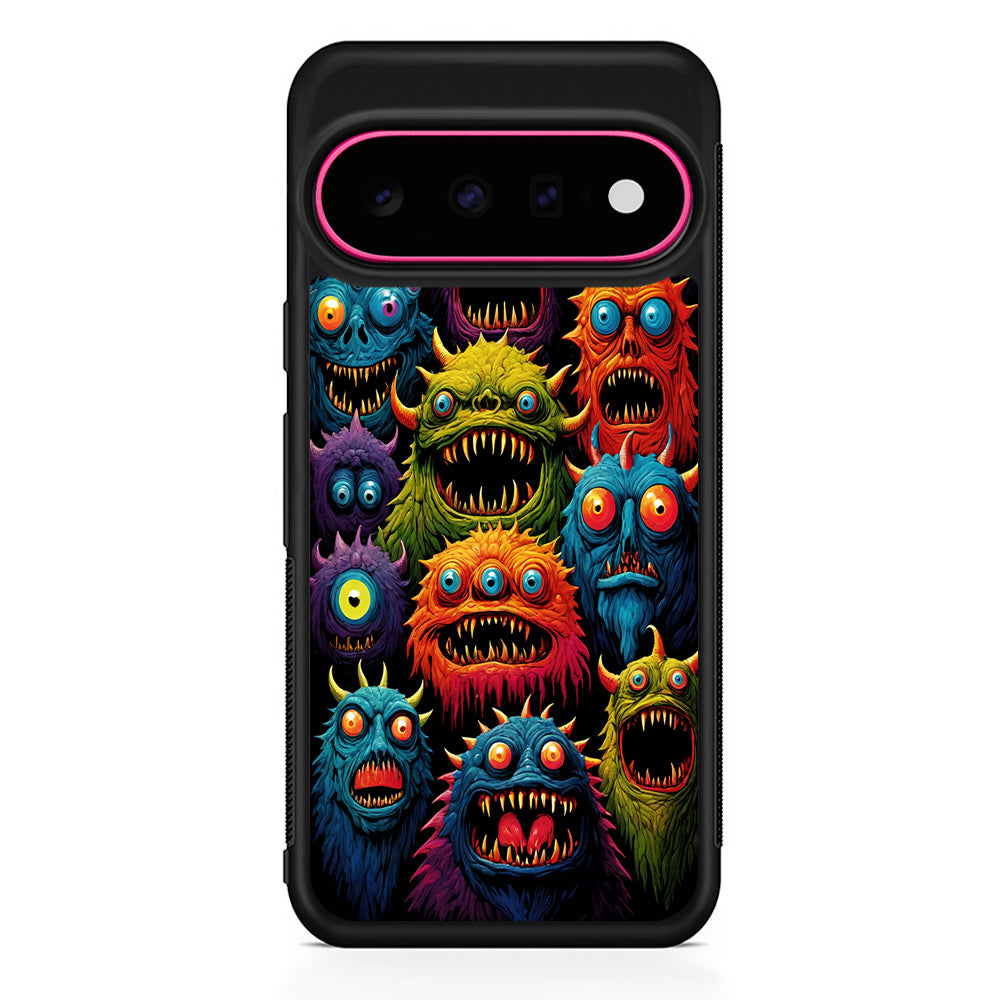 Colorful Scary Monster Doodle Google Pixel 11 Case | Slim Shockproof Cover