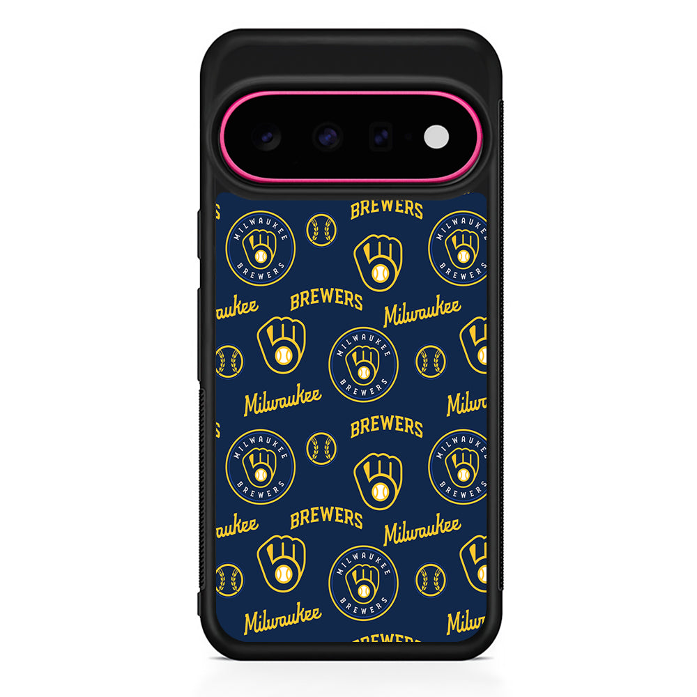 MLB Milwaukee Brewers Pattern Google Pixel 11 Case | Slim Shockproof Cover