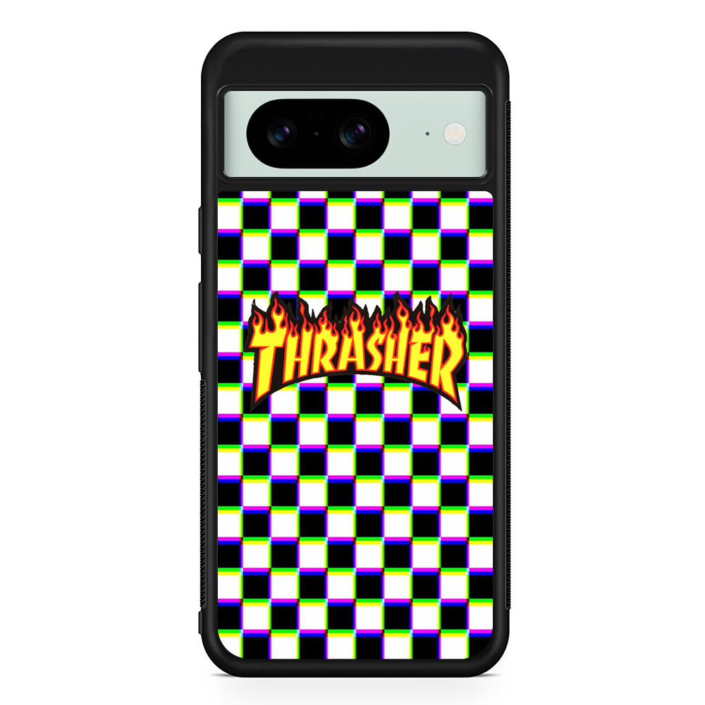 Thrasher Chess Google Pixel 8 Case | Slim Rubber Case for Google Pixel 8