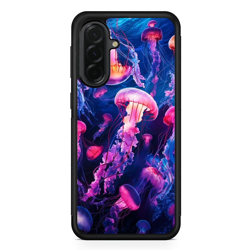 Jellyfish Drifting in The Ocean Samsung Galaxy A36 Case | Protective Rubber Cover