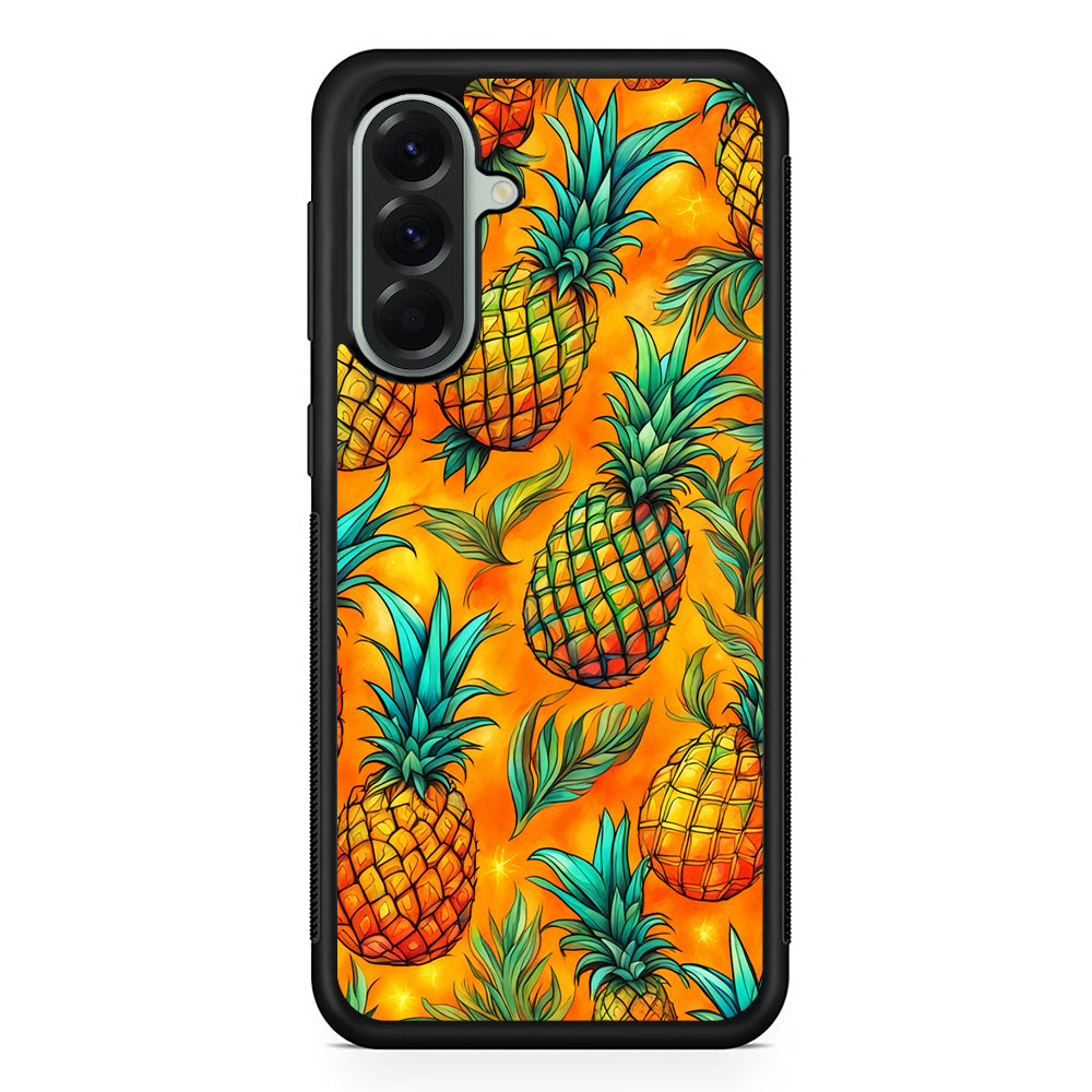 Pineapple Tropical Fruits Samsung Galaxy A56 Case | Samsung Galaxy A56 Protective Rubber Case