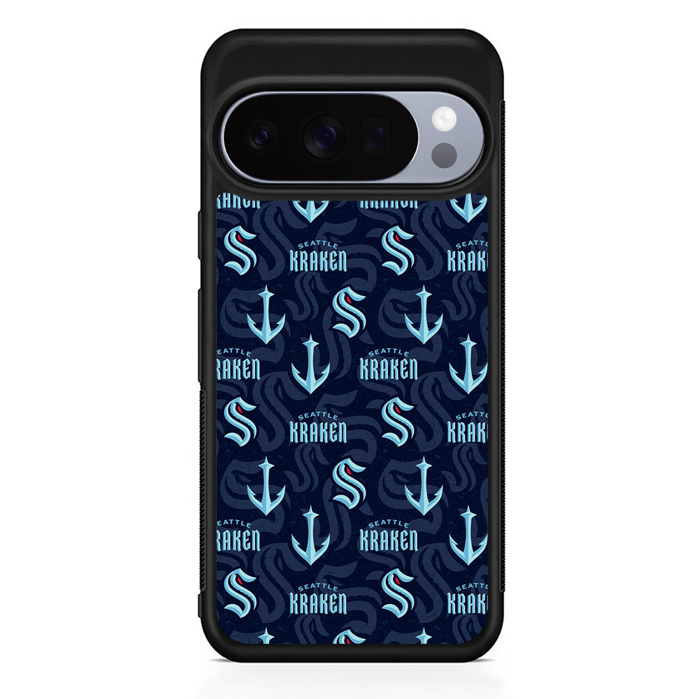 NHL Seattle Kraken Pattern Google Pixel 10 Pro Case | Google Pixel 10 Rubber Protective Case