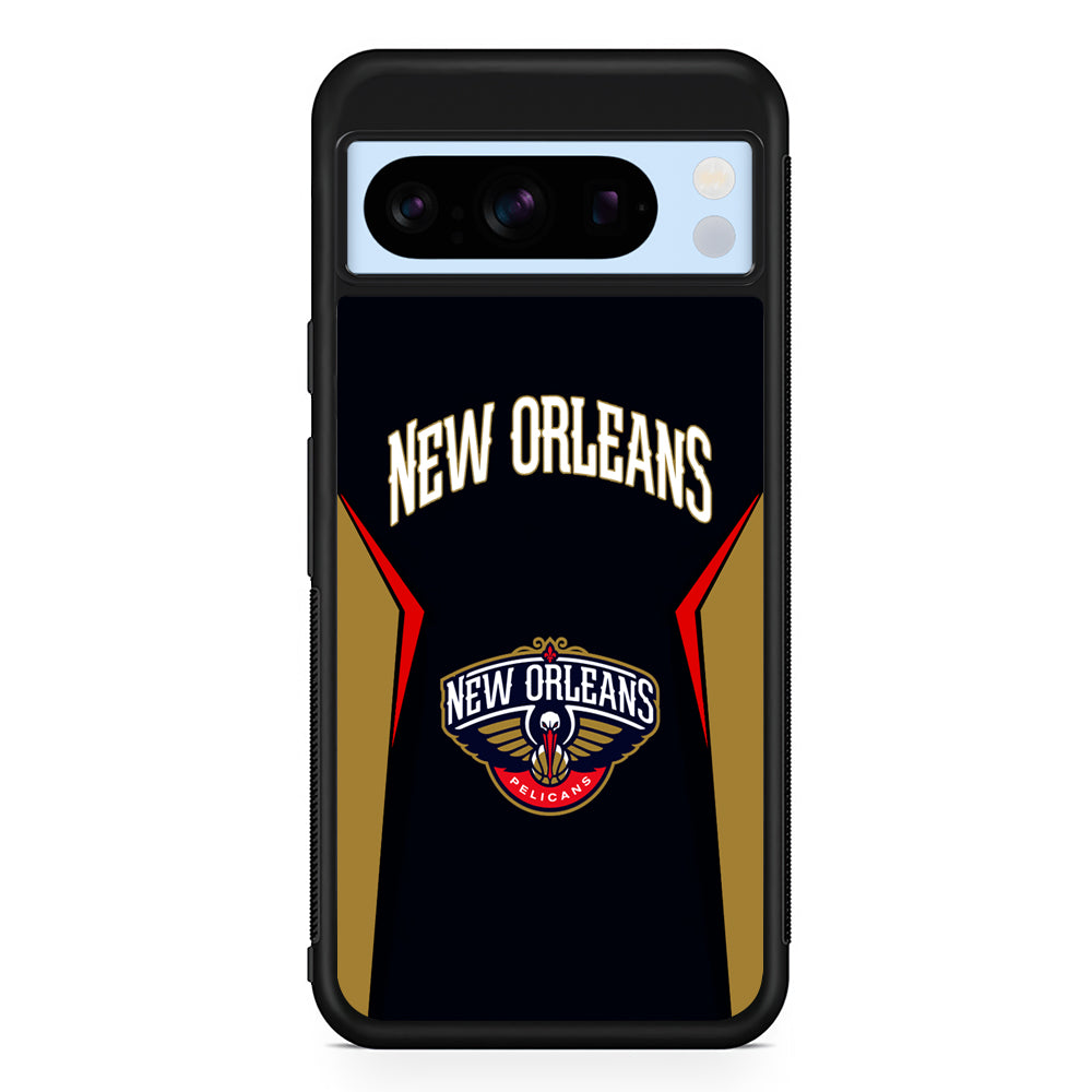 NBA New Orleans Pelicans Jersey Google Pixel 8 Pro Case | Slim Rubber Case for Google Pixel 8 Pro
