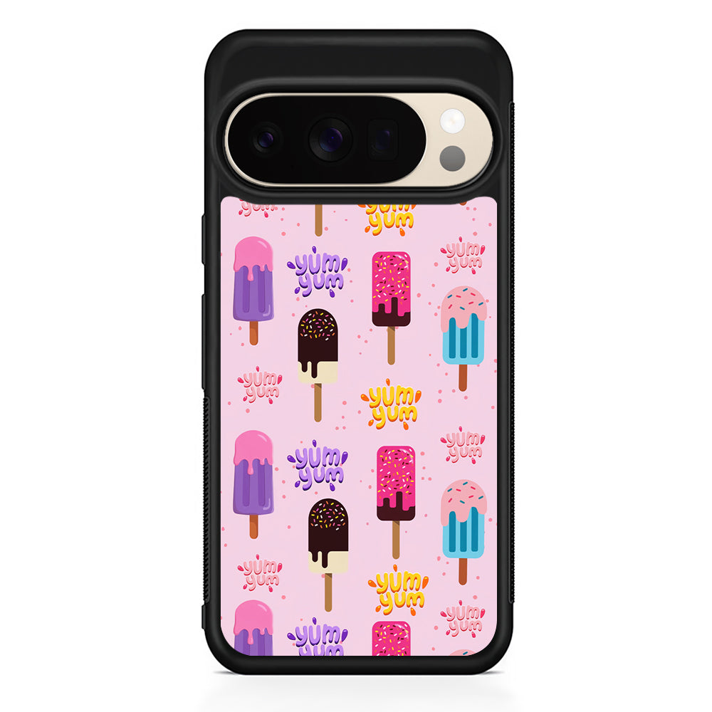 Pink Colourful Cute Ice Cream Google Pixel 10 Pro XL Case | Slim Google Pixel 10 Pro XL Protective Case