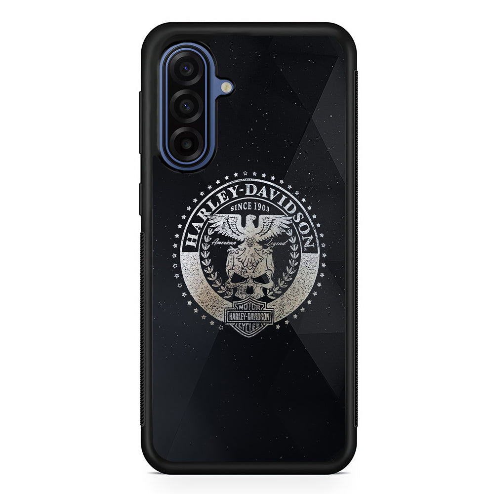 Harley Davidson Silver Emblem Samsung Galaxy A17 Case | Samsung Galaxy A17 Protective Rubber Case