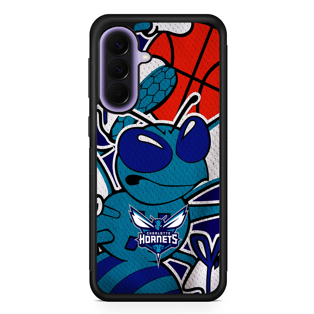 NBA Charlotte Hornets The Bee Samsung Galaxy A57 Case | Slim Samsung Galaxy A57 Rubber Case