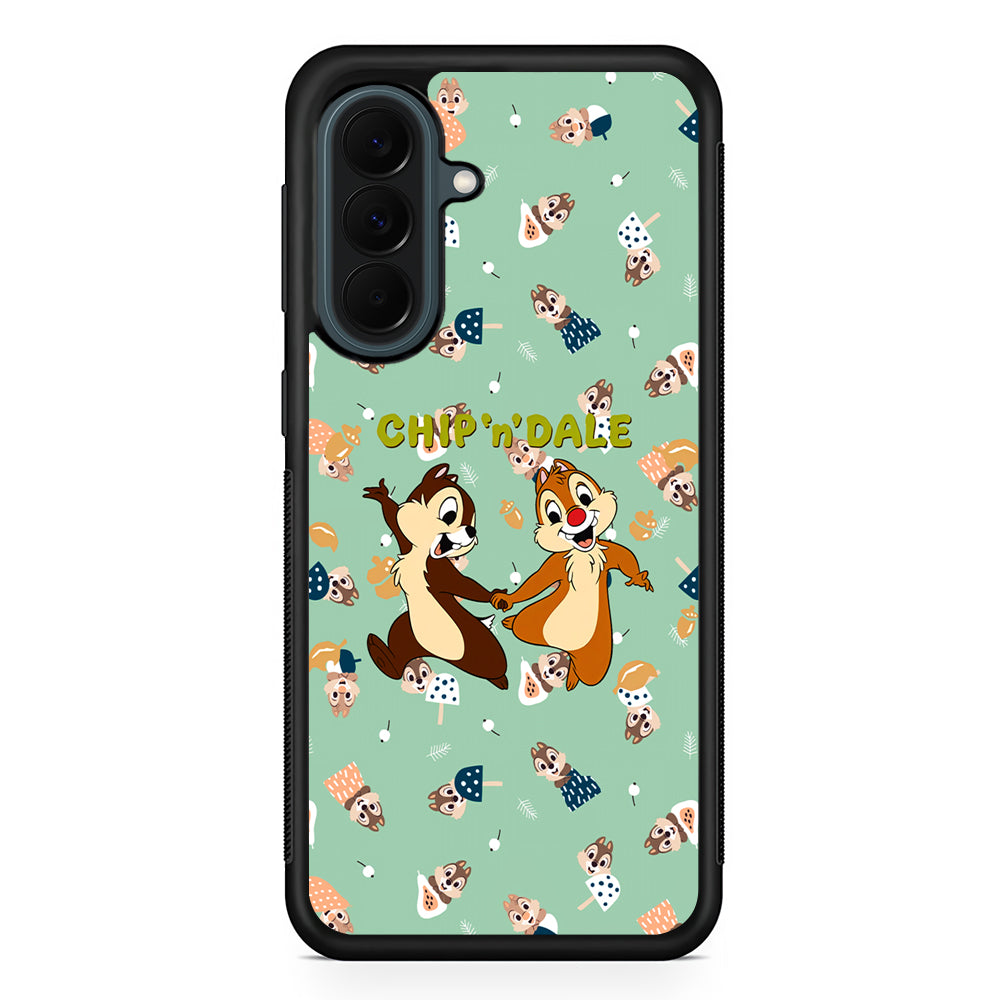 Chip N Dale Walk Happily Samsung Galaxy A37 Case | Samsung Galaxy A37 Rubber Phone Case