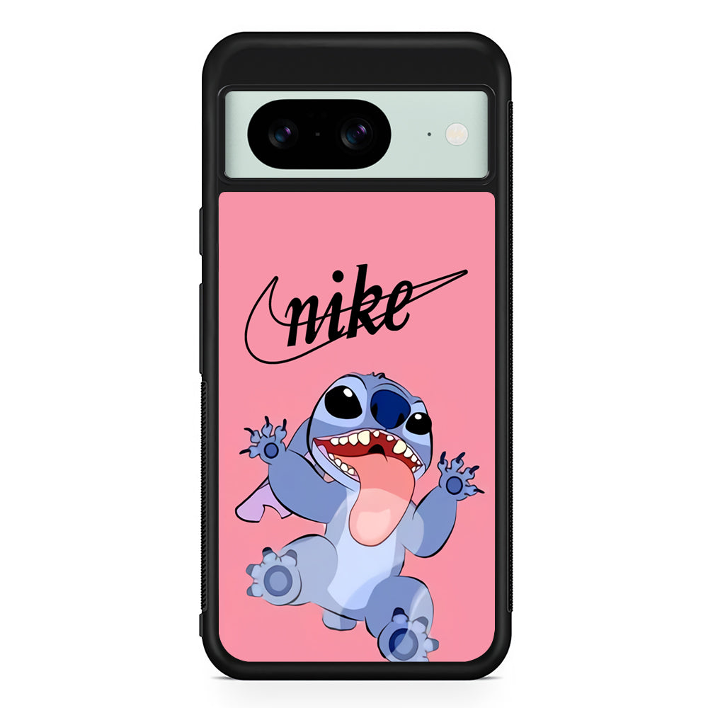 Nike Stitch Pink Google Pixel 8 Case | Slim Rubber Case for Google Pixel 8