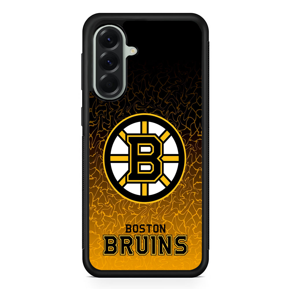 NHL Boston Bruins Team Samsung Galaxy A56 Case | Samsung Galaxy A56 Protective Rubber Case