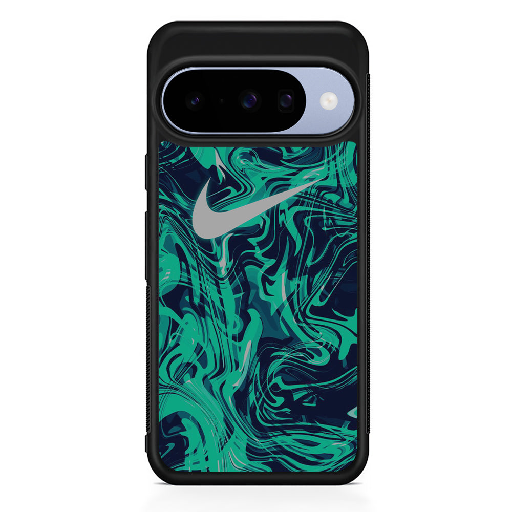 Nike Logo Tosca Marble Google Pixel 10 Case | Google Pixel 10 Rubber Protective Case