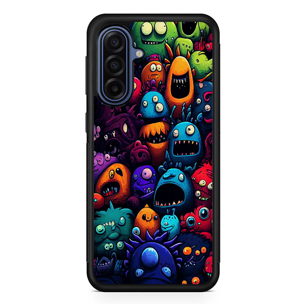 Colorful Monster Doodle Art Samsung Galaxy A17 Case | Slim Protective Phone Cover