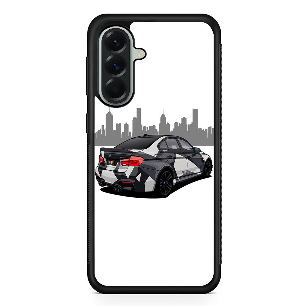BMW M3 F80 Car White Samsung Galaxy A56 Case | Samsung Galaxy A56 Rubber Protective Case