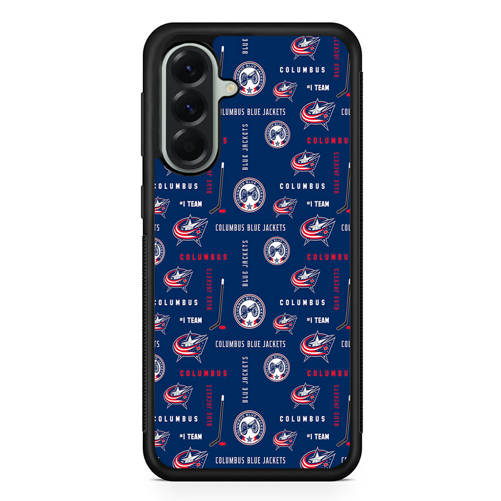 NHL Columbus Blue Jackets Design Samsung Galaxy A56 Case | Samsung Galaxy A56 Protective Rubber Case
