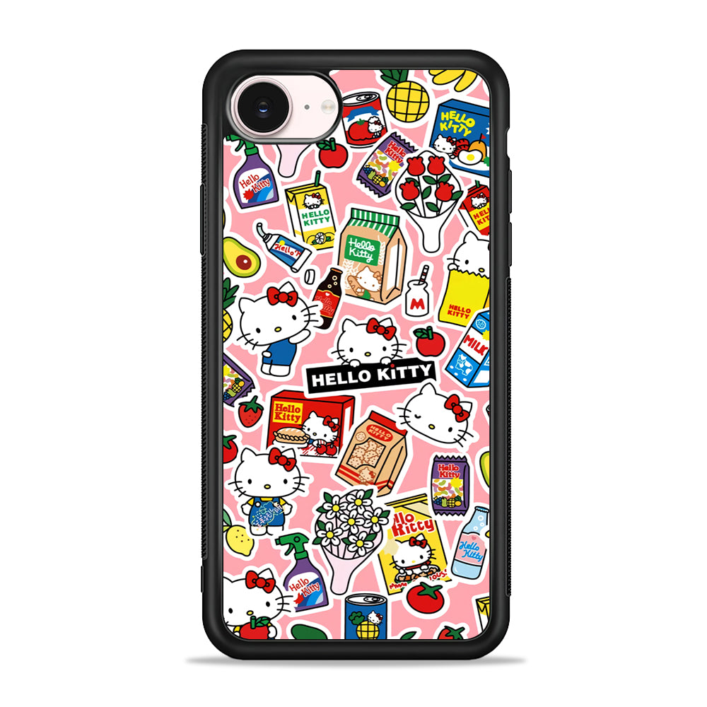 Hello Kitty Stickers iPhone 17e Case - Silicone Case