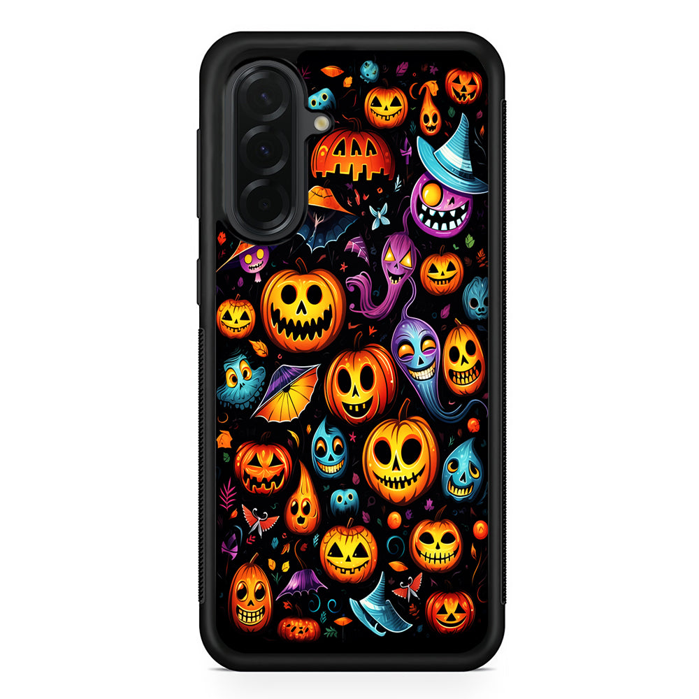 Halloween Pumpkins and Ghosts Samsung Galaxy A36 Case | Protective Rubber Cover