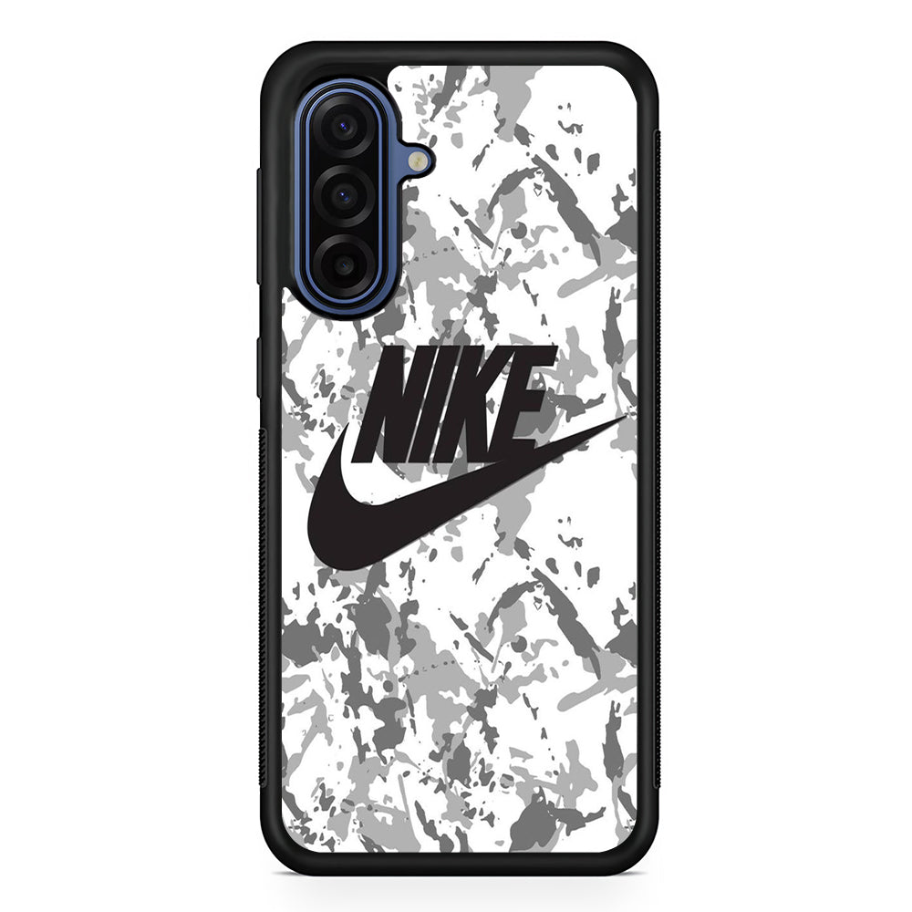 Nike Winter Camo Logo Samsung Galaxy A17 Case | Samsung Galaxy A17 Protective Rubber Case