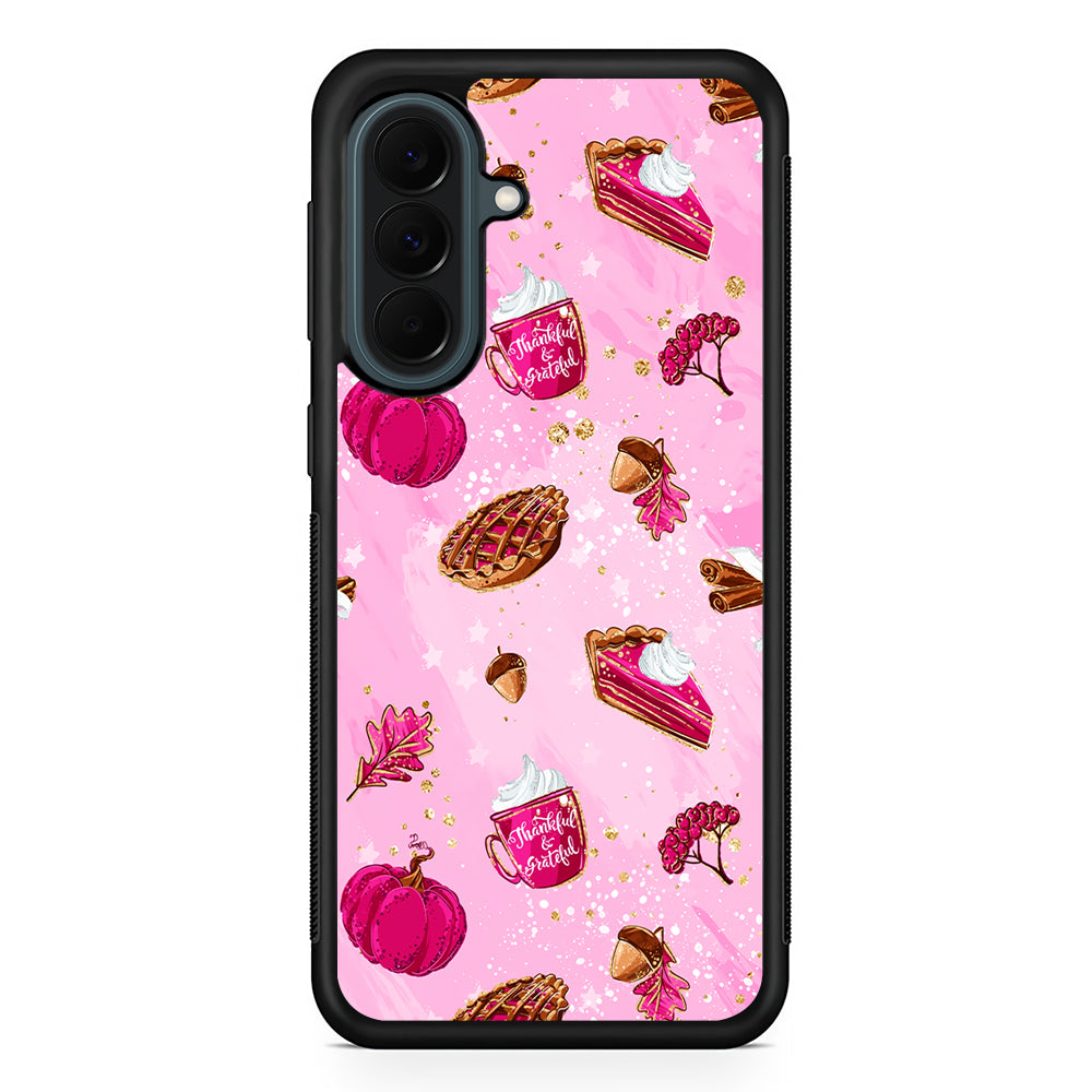 Thanksgiving Pink Aesthetic Samsung Galaxy A37 Case | Samsung Galaxy A37 Rubber Phone Case
